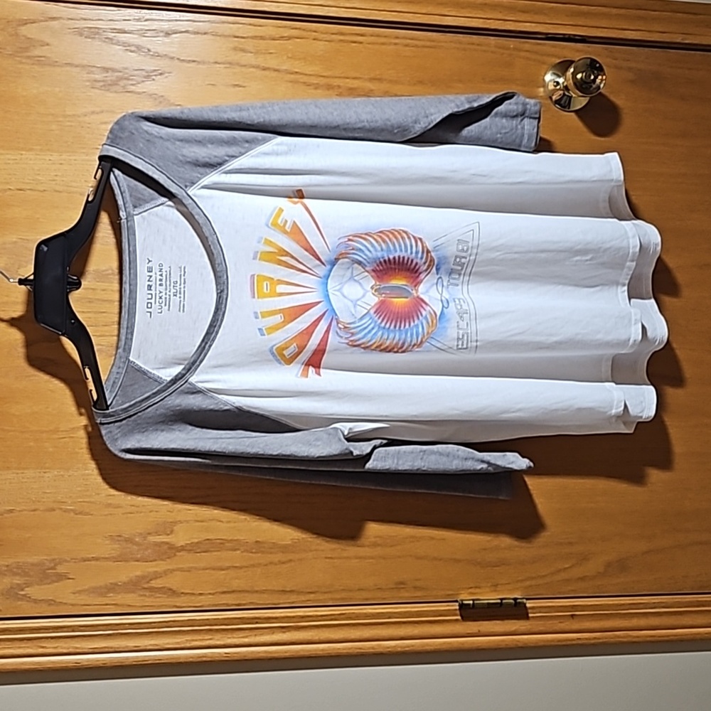 LUCKY BRAND Journey 3/4 Sleeve Graphic Baseball Tee XL